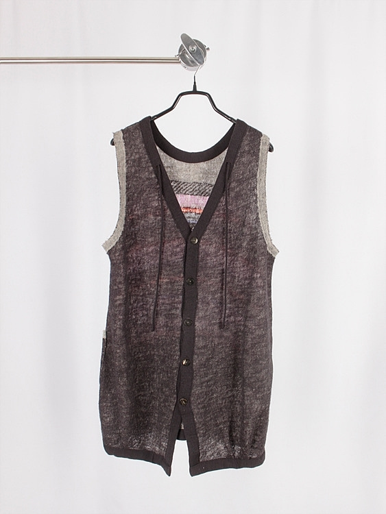 I+MU wool vest cardigan - JAPAN MADE