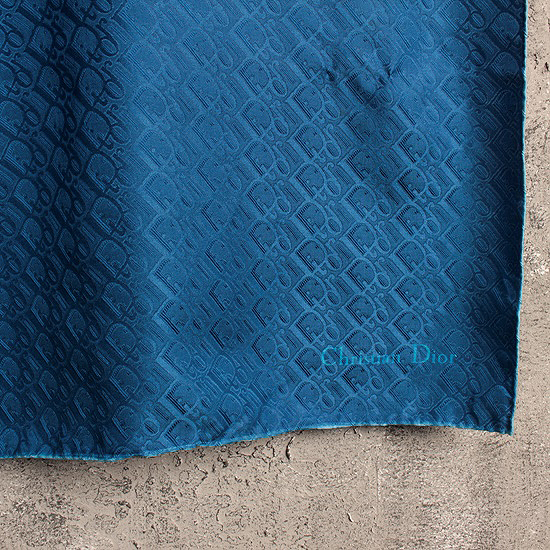CHRISTIAN DIOR oblique pattern silk scarf