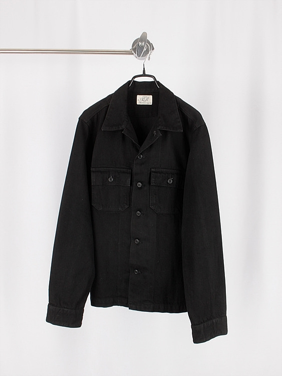 AMERICAN RAG CIE slim black denim shirts - JAPAN MADE